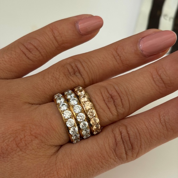 Henri Bendel gold and stones ring set - Picture 5 of 5